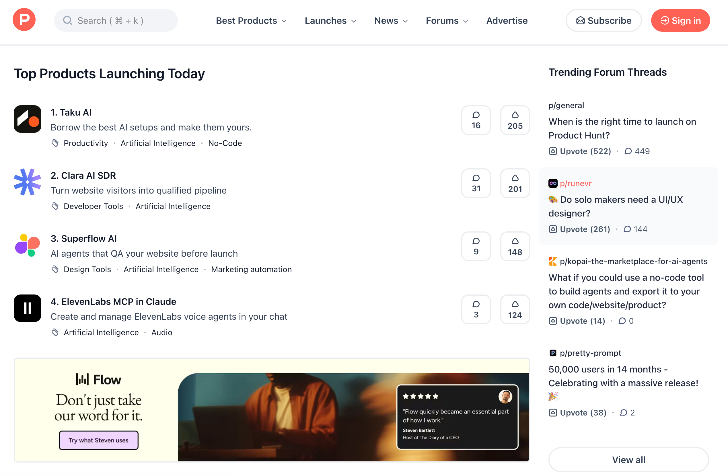 Product hunt
